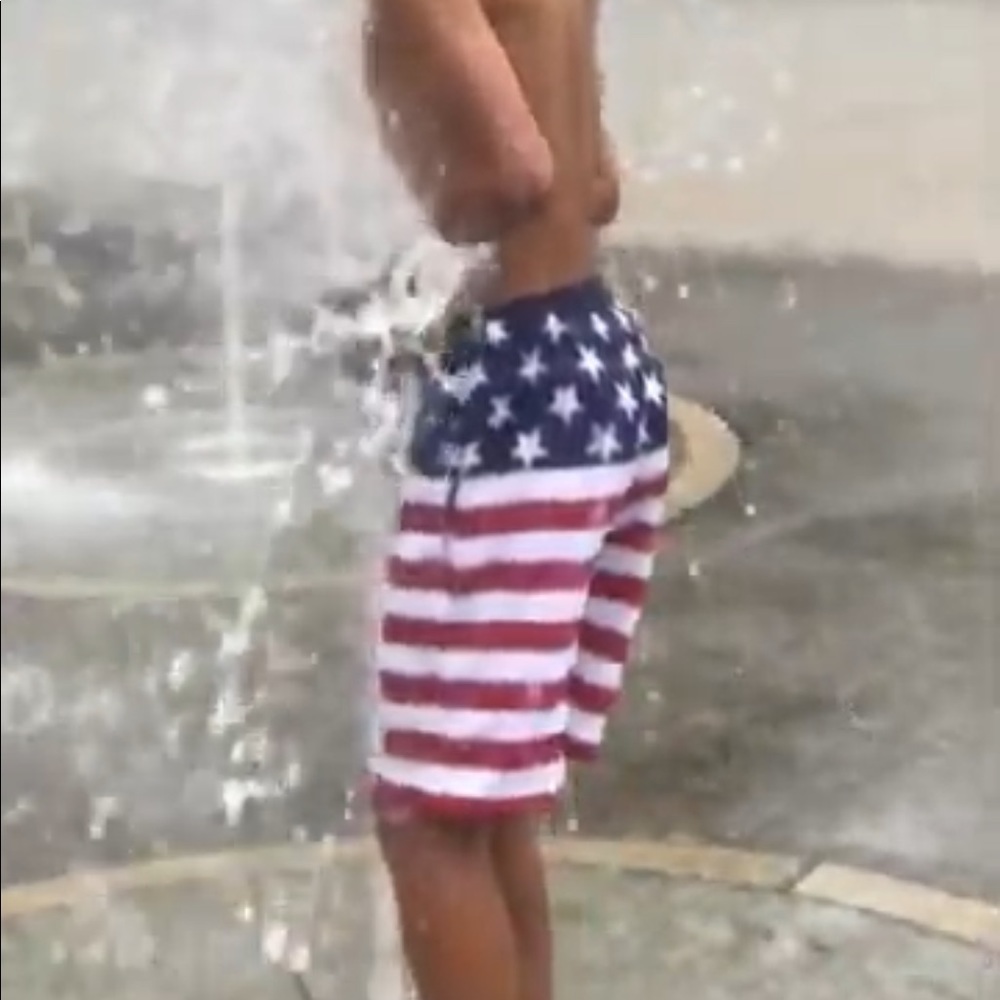 The US flag shorts